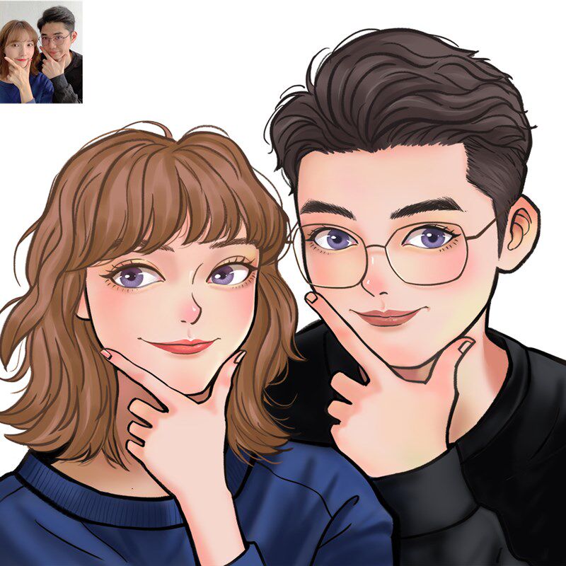 婚礼真人照片转写实漫画 新人首单立减十元 22年8月 淘宝海外 婚礼真人照片转写实漫画 新人首单立减十元 22年8月 淘宝海外
