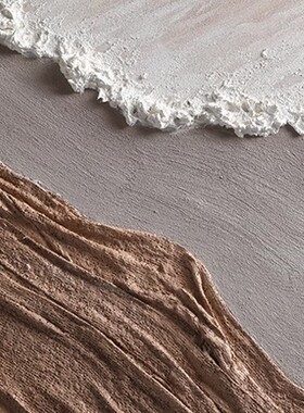 手绘油画高级感现代侘寂风客厅装饰画抽象立体入户玄关肌理挂画