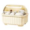 Household dish storage rack kitchen drain cupboard with lid