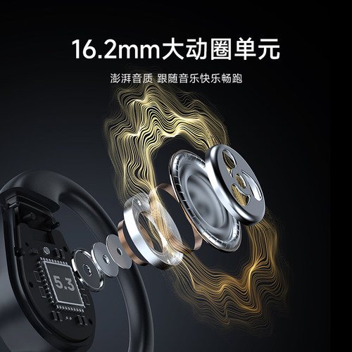 黑鲨OWS开放式蓝牙耳机佩戴舒适挂耳式不入耳无线超长续航运动 - 图1