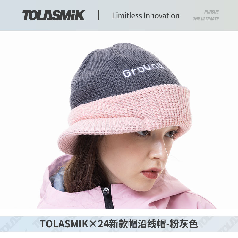 tolasmik24新款单板头盔帽线帽棒球帽男女成人双板滑雪头盔帽装备