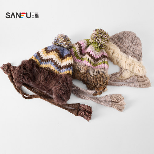 三福混款西瓜帽 时尚潮流服饰配件造型柔软保暖帽子850295 - 图0