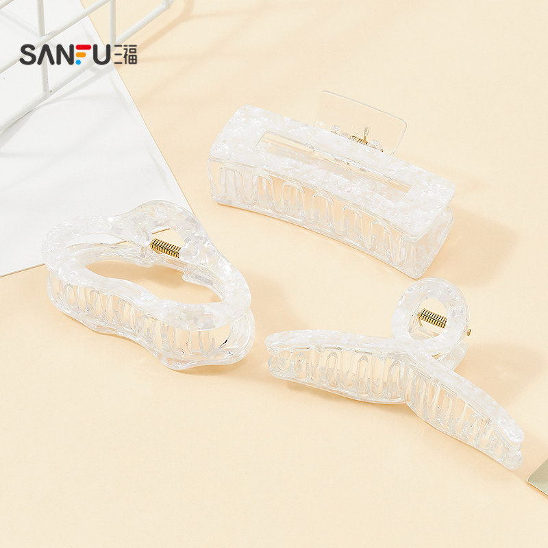 Sanfu grab clip plate solid color grab clip versatile daily personalized hair accessories headwear accessories hair clip shark clip 842495