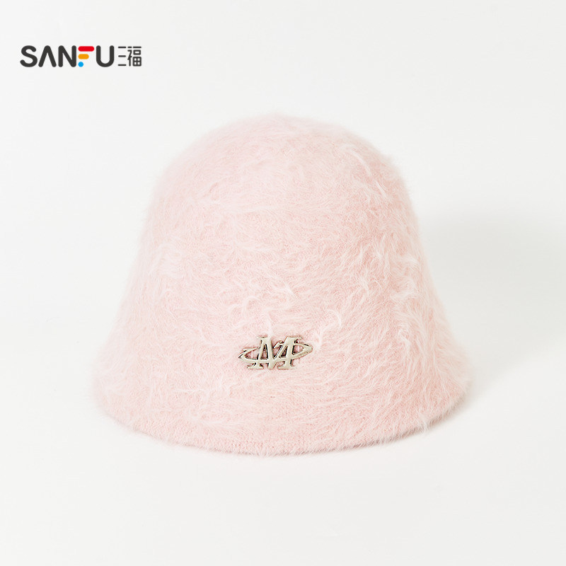 三福精美毛毛礼帽 气质时尚毛绒感服饰配件装饰帽子511043