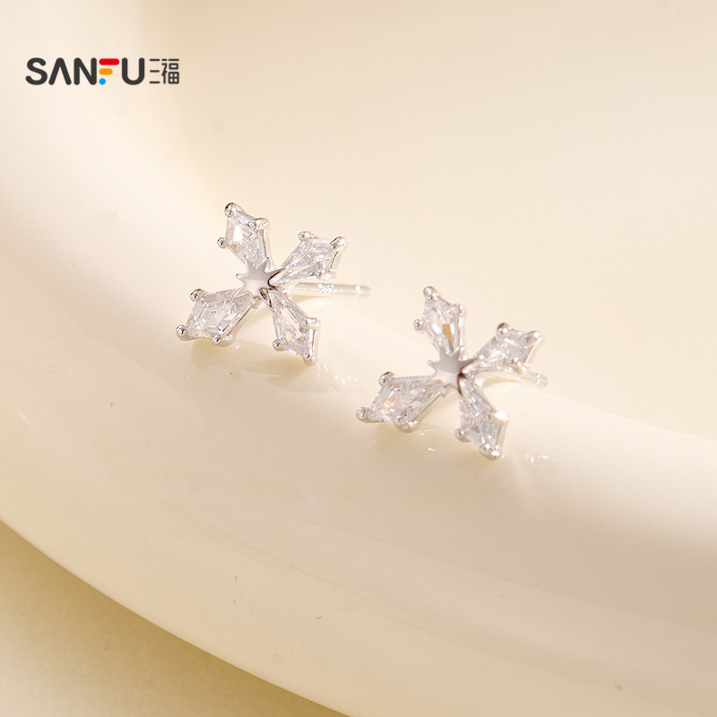 三福925银气质多造型耳钉一对 时尚首饰耳饰配饰耳环848459,淘宝优惠券,粉丝福利购,淘宝优惠卷