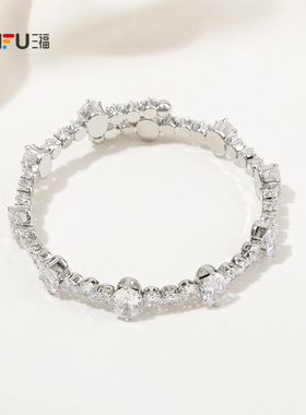 三福都市璀璨手镯单个 时尚淑女都市个性首饰配饰手环849982