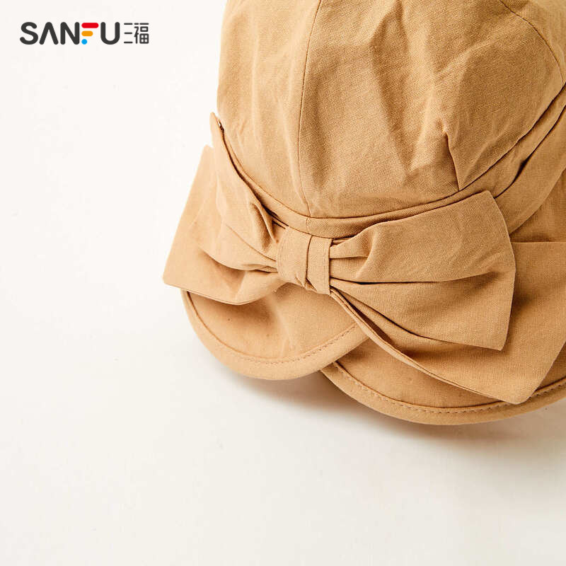 三福淑女圆顶蝴蝶结简约易搭配礼帽 sanfu服饰帽子