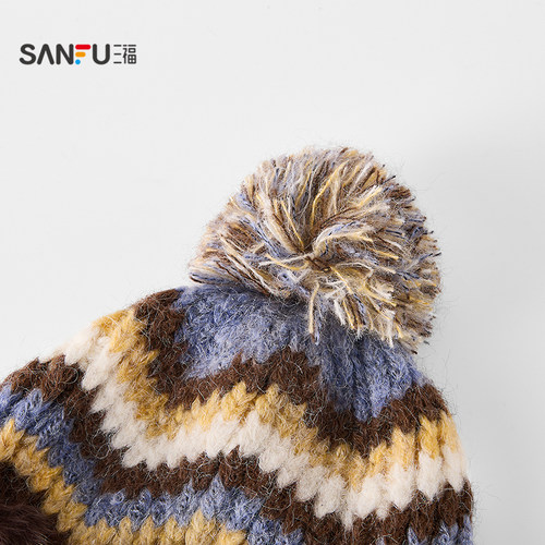 三福混款西瓜帽 时尚潮流服饰配件造型柔软保暖帽子850295 - 图3