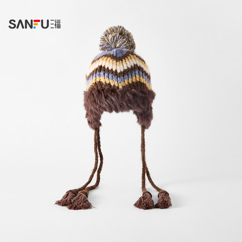 三福混款西瓜帽 时尚潮流服饰配件造型柔软保暖帽子850295 - 图1