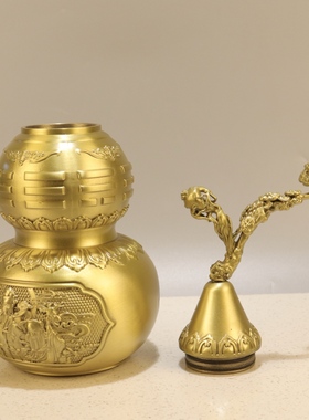 黄铜九龟天医葫芦福禄寿摆件