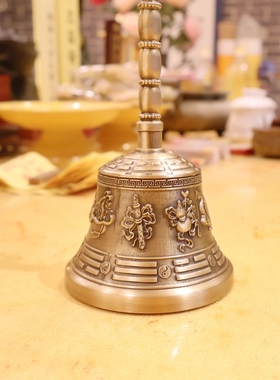 纯黄铜暗八仙法器摆件约21cm