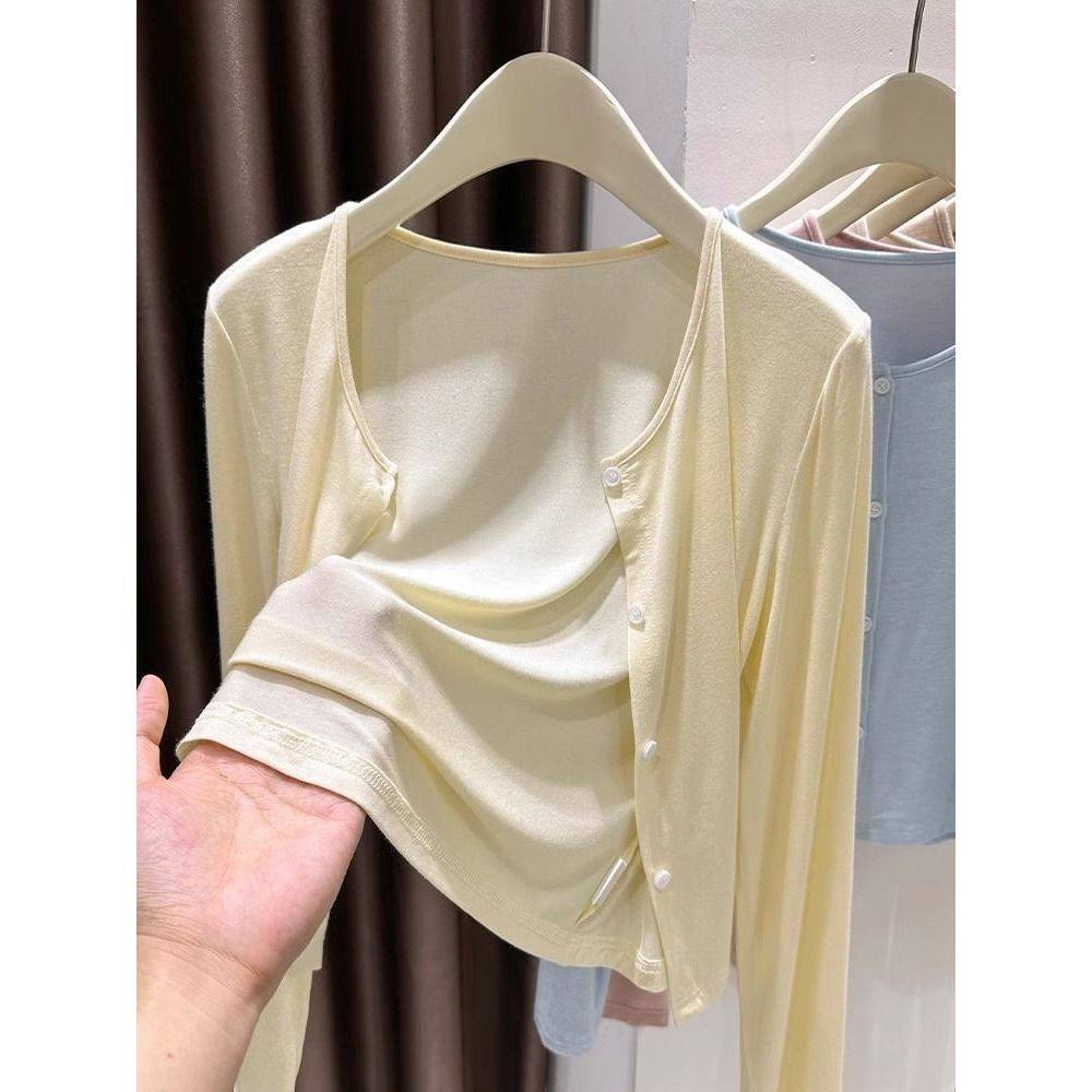 红色针织防晒开衫外套女2025春秋新款吊带外搭披肩空调衫薄款上衣,淘宝优惠券,粉丝福利购,淘宝优惠卷