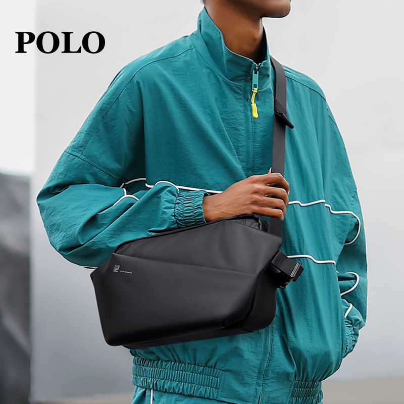 POLO胸包男士斜挎包大容量单肩包轻便iPad包运动腰包通勤男潮牌,淘宝优惠券,粉丝福利购,淘宝优惠卷