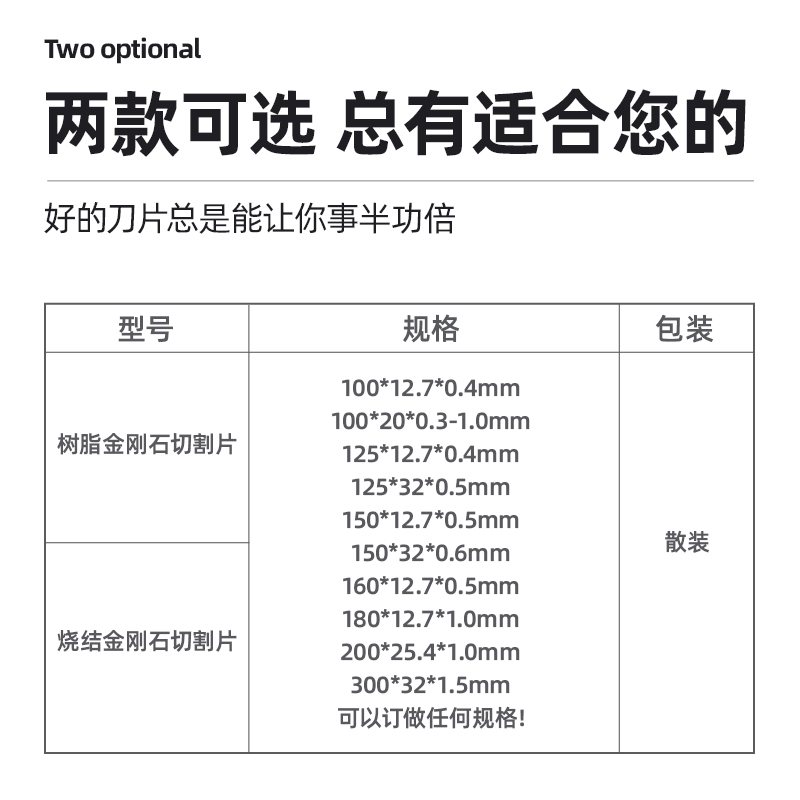 金相烧结金刚石锯片石英光学玻璃硬质合金钨钢专用无齿树脂切割片