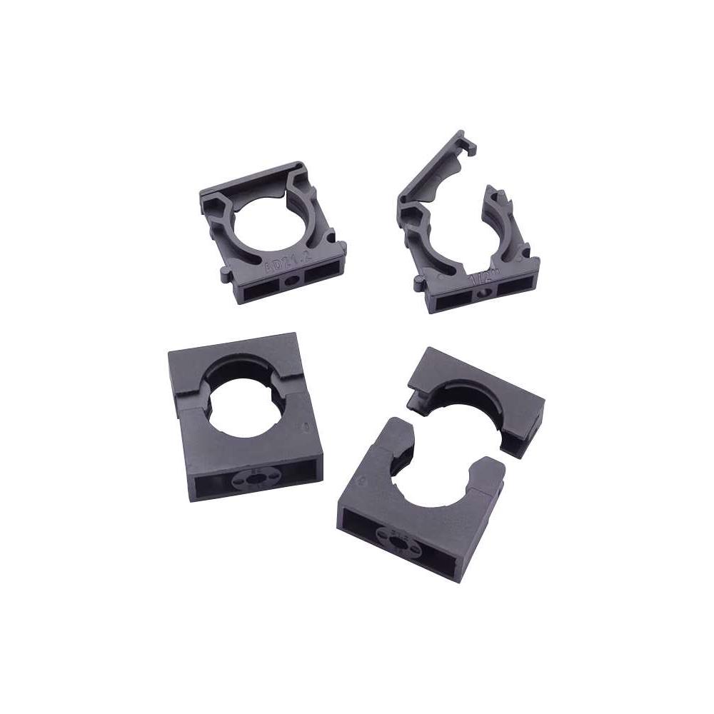 PA66塑料波纹管固定支架带盖固定座包塑穿线软管管夹尼龙卡箍卡扣 - 图3