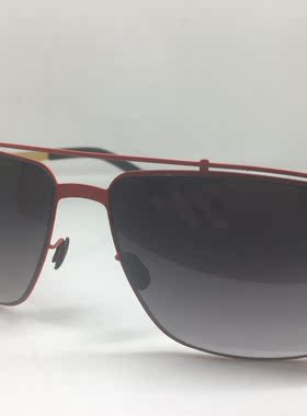 德系无螺丝 model Weeso 红色大框飞行员太阳镜墨镜