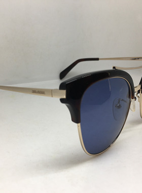 Zadig & Voltaire 红棕色板材框猫眼太阳眼镜墨镜双梁