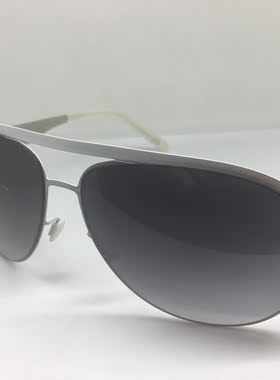 德系 无螺丝model Sexilicious w&s白色银色飞行员款太阳镜墨镜