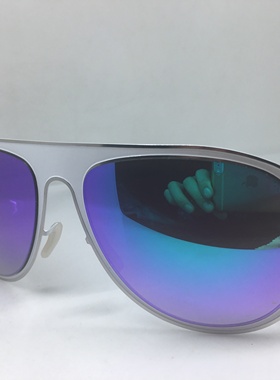 德系 无螺丝 model chillax 白色银色飞行员款太阳镜墨镜男女通用