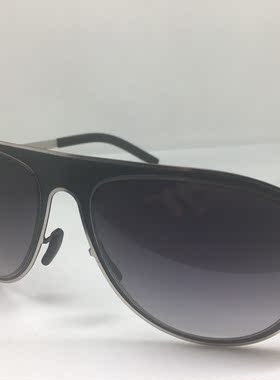 德系 无螺丝 黑色银色飞行员款太阳镜墨镜男女通用