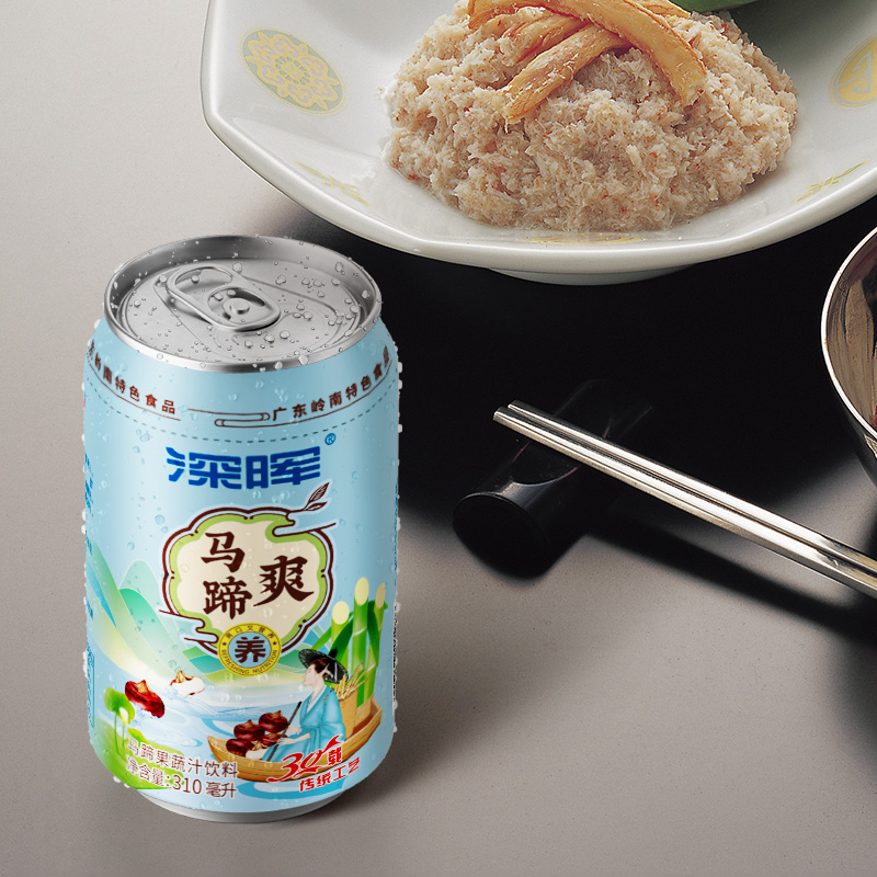 深晖马蹄爽饮料果肉果粒甘蔗汁310ml*24罐马蹄茅根竹蔗水果汁整箱 - 图2