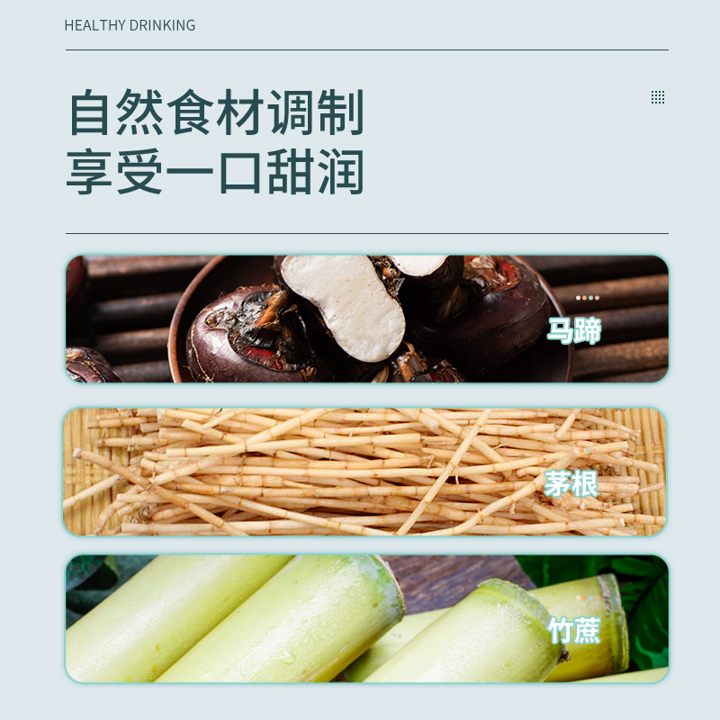 深晖马蹄爽饮料马蹄水茅根甘蔗小瓶饮料整箱广东甘蔗汁饮料马蹄汁