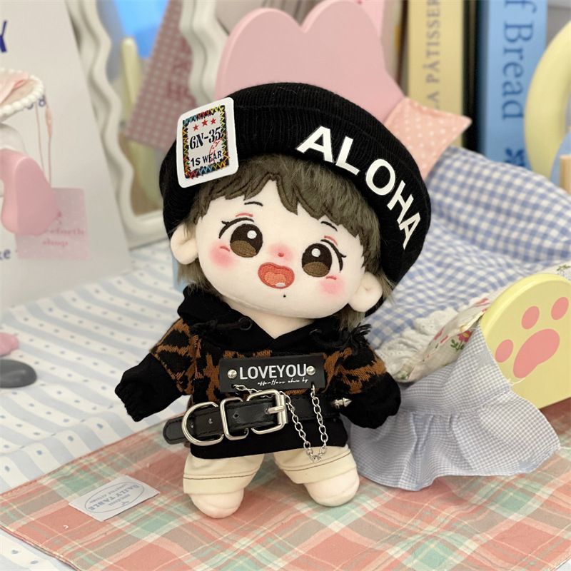 20cm棉花娃娃莎头组合孙颖莎王楚钦属性可爱换装玩偶毛绒公仔礼物 - 图0