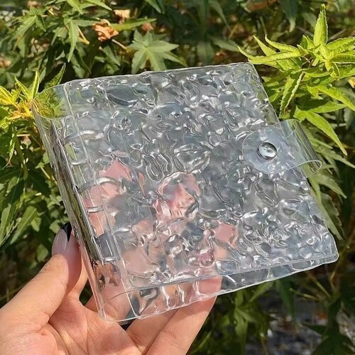 水晶卡册一宫格3寸小卡爱豆专辑追星小卡收纳册亚克力同学录活页拍立得水波纹透明卡册卡片收纳册活页ins相册 - 图3