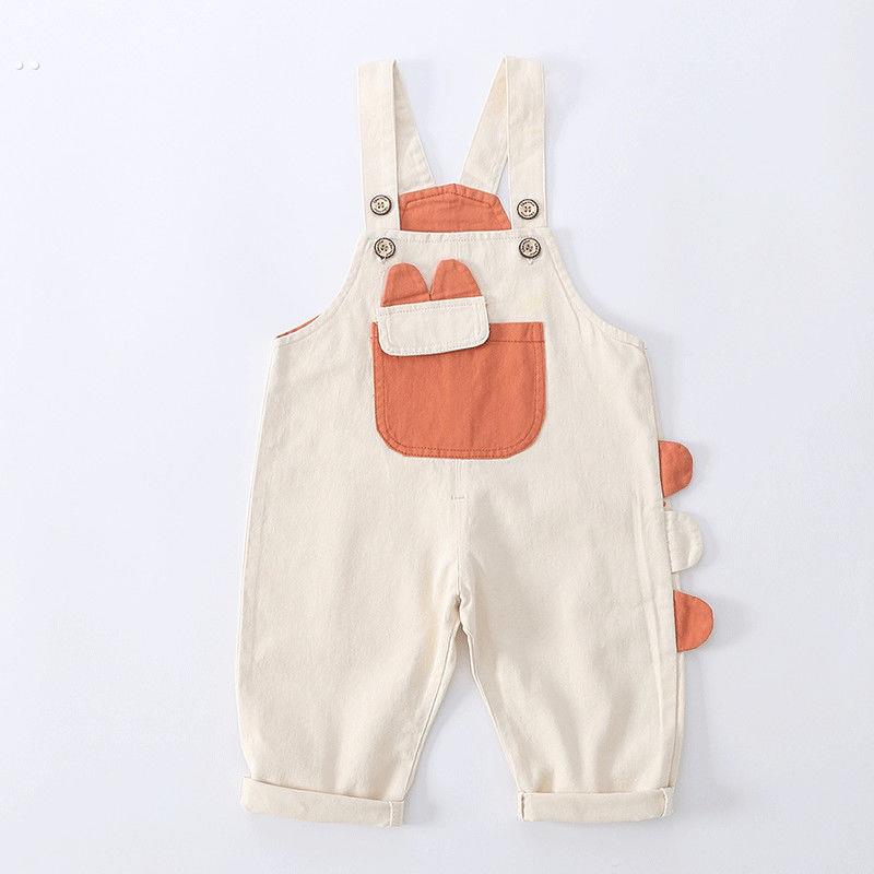 宝宝牛仔背带裤2025婴幼儿春秋装女童洋气0123岁男童春秋连体长裤 - 图0