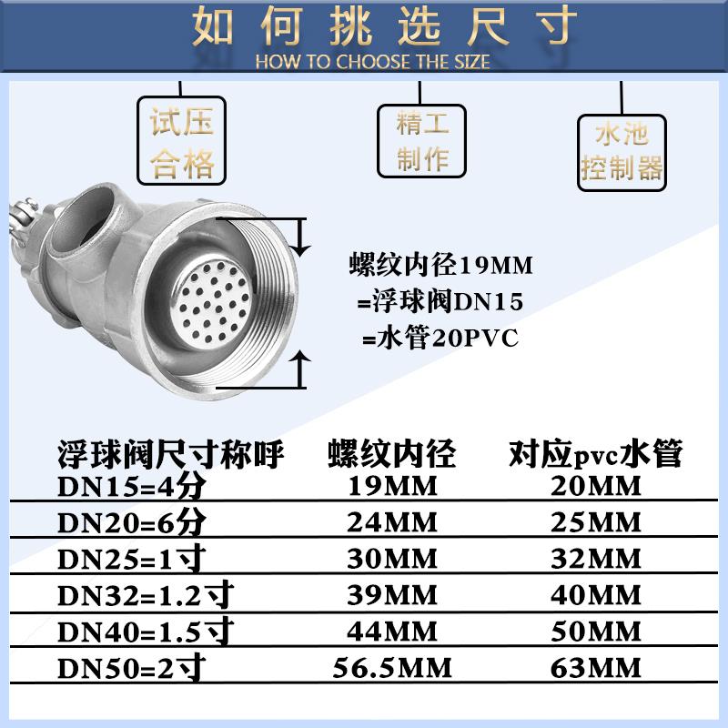 304不锈钢高压法兰内丝大流量浮球阀自动开关水位控制器水塔水箱 - 图1