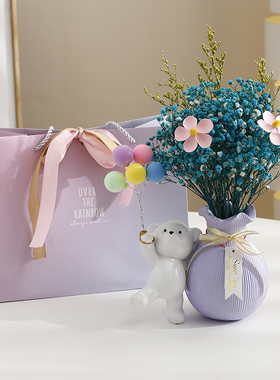 速发创意花面干花插件客厅摆花电视柜玄关家居装饰品桌瓶花艺摆设