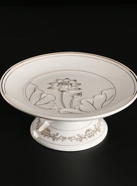 速发佛台供水杯描瓷陶金莲花圣水杯家用观音水杯供佛杯奉杯 供贡