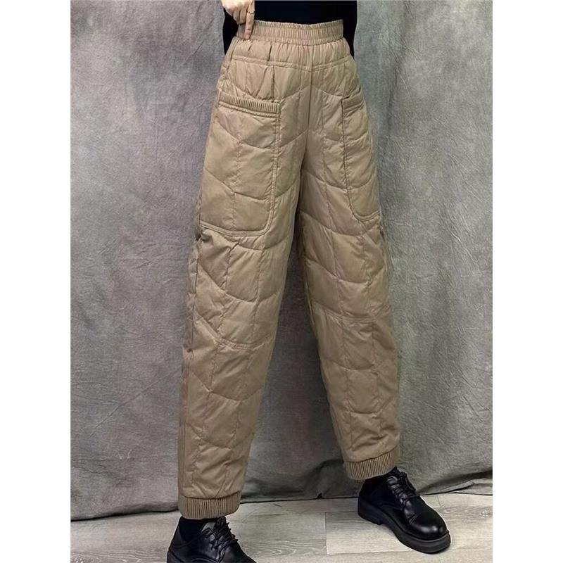 加绒加厚羽绒裤女士时尚外穿冬季东北零下40度保暖夹棉棉裤哈伦裤,淘宝优惠券,粉丝福利购,淘宝优惠卷