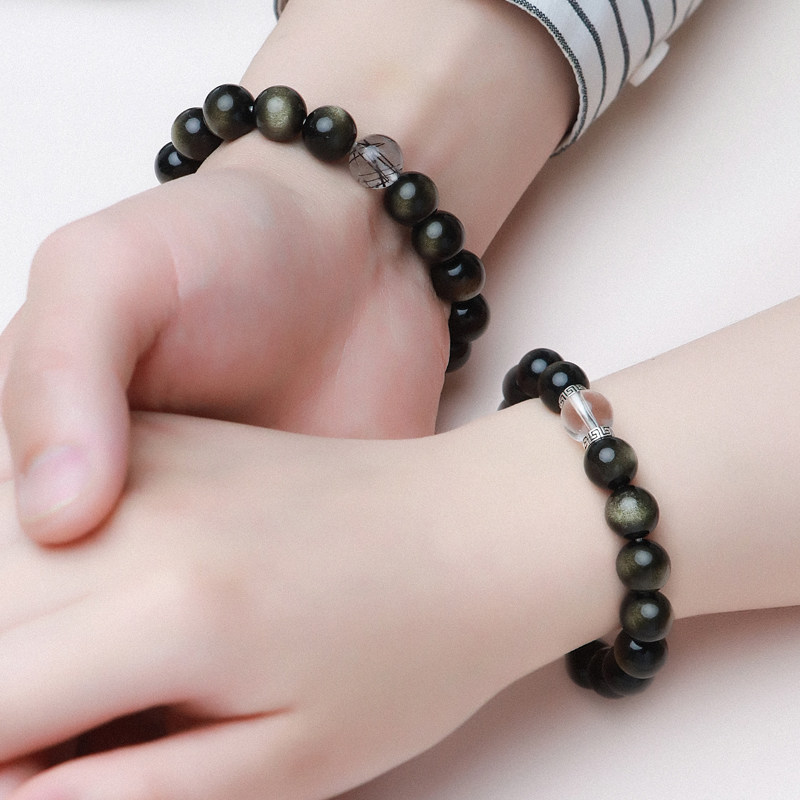 dada珠宝黑曜石手串黑发送礼串珠 dada珠宝手链