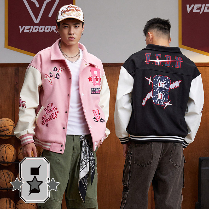 维动猎霸美式棒球服男女秋季运动宽松休闲青少年连帽飞行夹克外套,淘宝优惠券,粉丝福利购,淘宝优惠卷