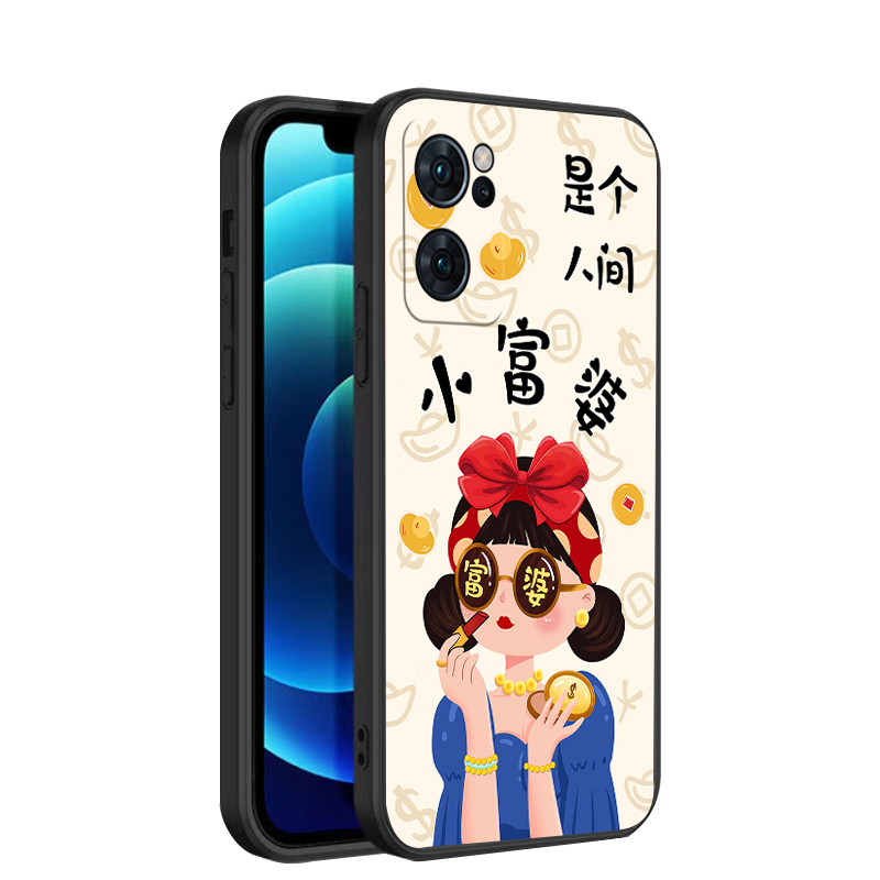 适用于opporeno7手机壳poopreno7软壳pfjm10创意卡通opporeno75g镜头全包opporneo7防摔reon7新年喜庆款0pp0 - 图3