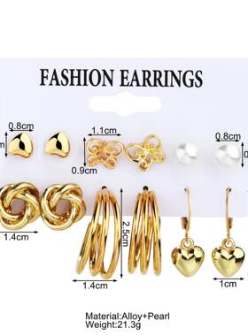 女耳环 Women's earring Cross border Butterfly Pearl Earr