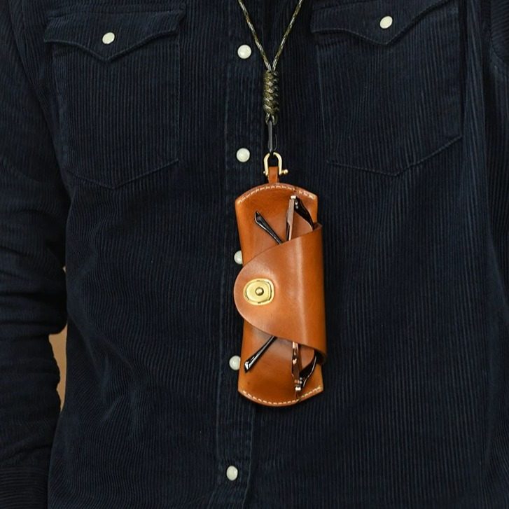 美式复古眼镜盒男士便携近视镜墨镜收纳盒挂绳真皮质感挂包眼镜袋,淘宝优惠券,粉丝福利购,淘宝优惠卷