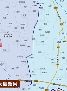 新款邓州市地图定制行政区划图挂图打印仿红木家用办公室高清贴图