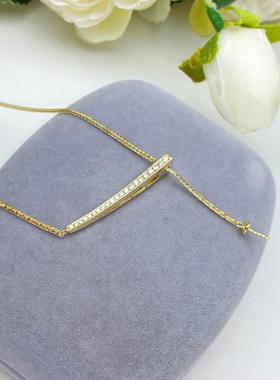 DIY配件新款s925纯银平衡木项链