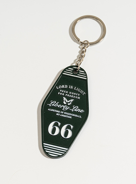 Liberty line 24ss美式汽车旅馆风格金属哑光钥匙扣MOTEL KEY TAG