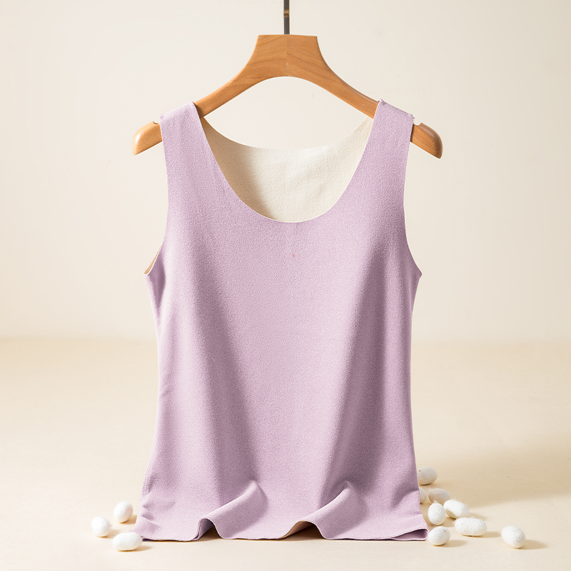 德绒蚕丝保暖背心女士休闲加绒加厚内搭吊带冬季无痕打底上衣内衣,淘宝优惠券,粉丝福利购,淘宝优惠卷