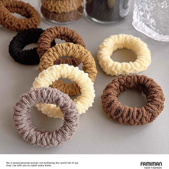 Women's simple ponytail hair rope thickened