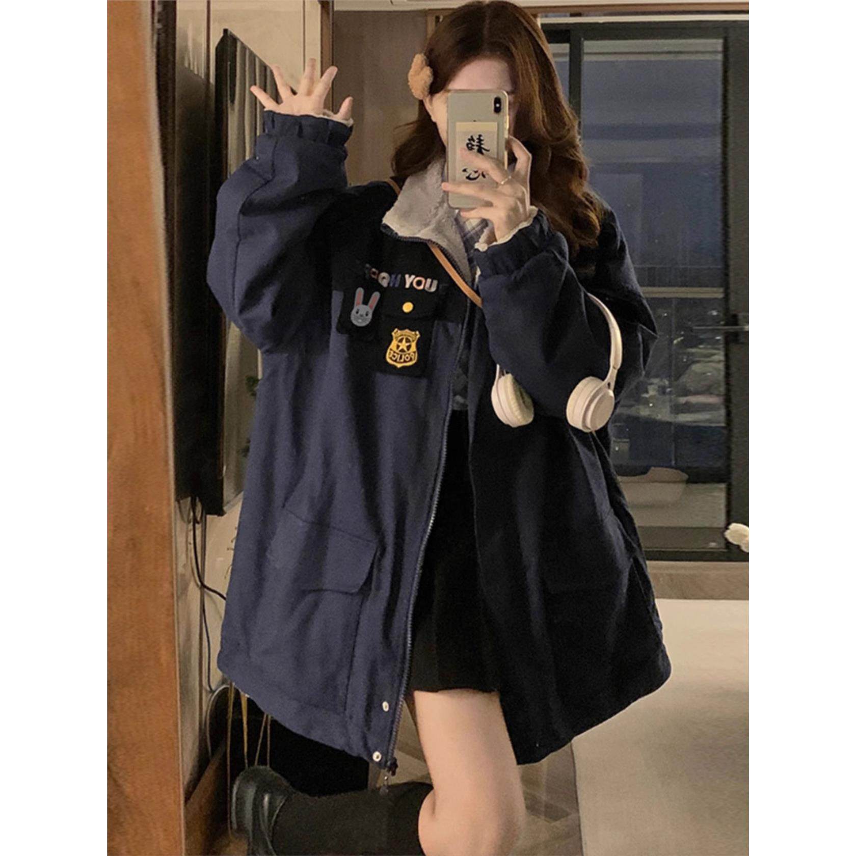 大码女装双面穿绿色派克服外套女冬季新款胖mm加厚保暖羊羔毛棉服,淘宝优惠券,粉丝福利购,淘宝优惠卷