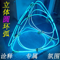 LEDT8 lamp tube acrylic baking bent ring lamp 360 degrees luminous arched ring shaped warm white super bright