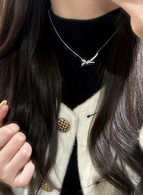 法国Gentle Motto法式轻奢时尚蝴蝶结项链女百搭气质潮流高级感