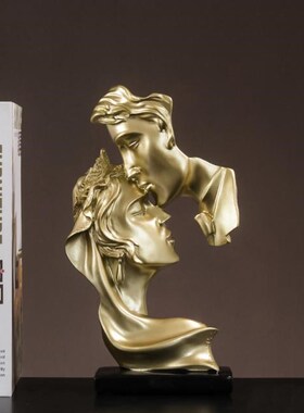 Nordic Decoration Home Modern Resin Statue Golden Abstract C