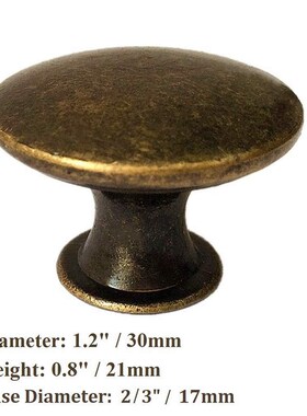 25PCS Vintage Door Drawer Knobs 30mm Antique Kitchen Cabinet