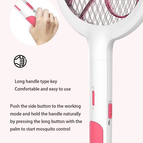 3000V Electric Mosquito Swatter With UV Lamp 1200mAh USB Rec - 图2