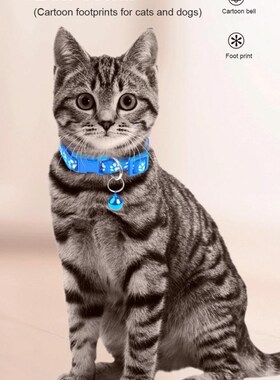 Colorul Pet Supplies Cat Collar With Bell Adjustable Footpri